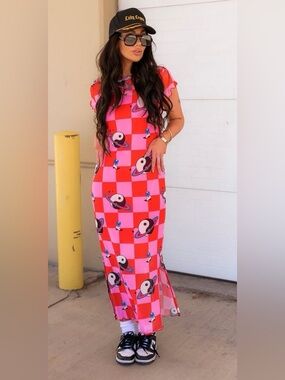 princess polly south of france dress Maxi Red soft pleats at hem Tanny Port Color:Vision Torrid Dress Womens 1X